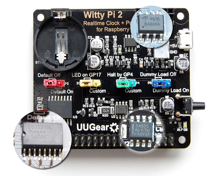 Witty Pi 3 Mini RTC et alimentation UU3Gear