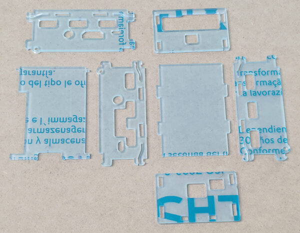 Acrylic Case for 7-Port USB Hub (BIG7) and Raspberry Pi (Clear)