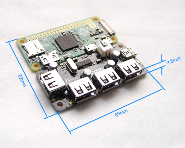 Zero4U 4-Port USB Hub Board Without Pogo Pins