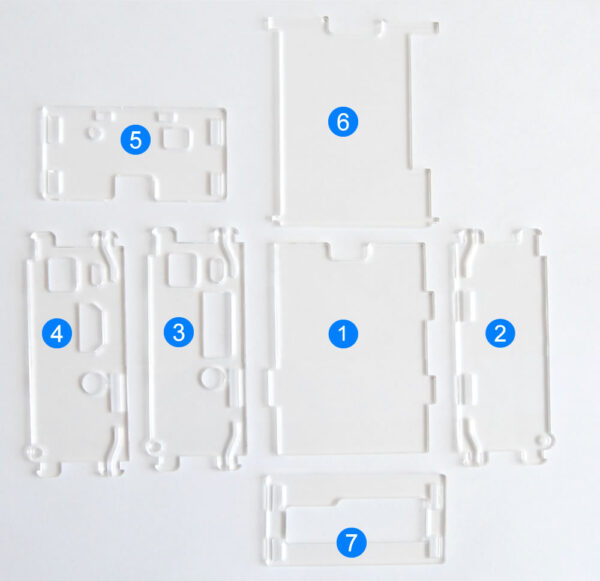 Acrylic Case for Witty Pi 3 (Rev1 or Rev2) and Raspberry Pi (3B, 3B+ or 4B)