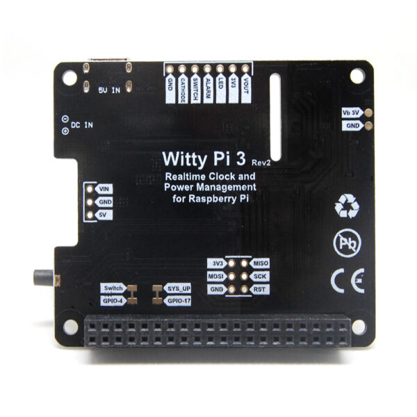 Witty Pi 3 Rev2: Realtime Clock and Power Management for Raspberry Pi
