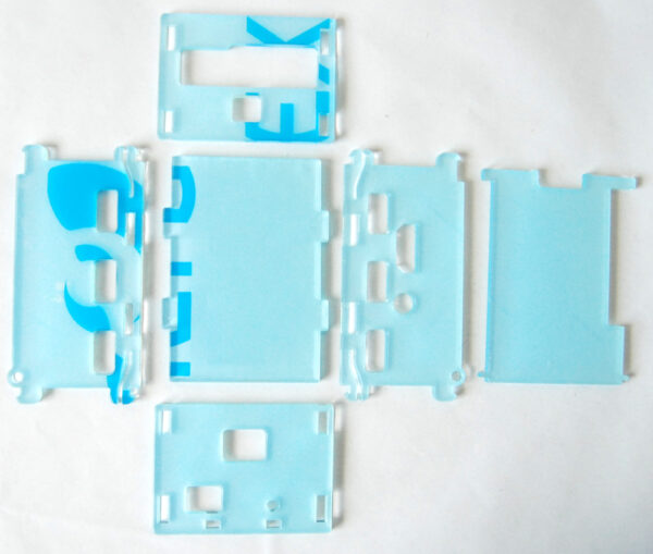 Acrylic Case for Witty Pi (1 or 2), 7-Port USB Hub and Raspberry Pi (Clear)