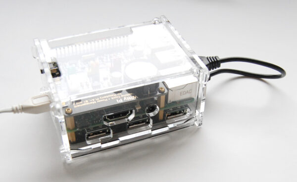 Acrylic Case for Witty Pi (1 or 2), 7-Port USB Hub and Raspberry Pi (Clear)
