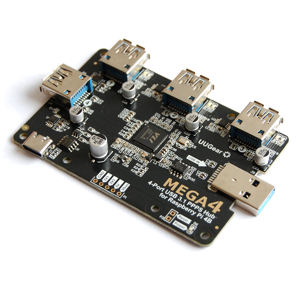 MEGA4: 4-Port 3.1 PPPS for Raspberry | UUGear